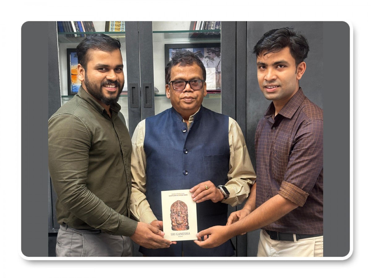 Presenting Integral books to Lokanath Behera